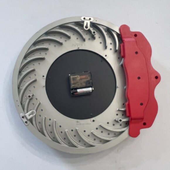 AutoArt Brand Racing Brake Slotted Disc Rotor & Red Caliper Shaped Clock! - Picture 7 of 14